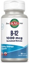 KAL 비타민 B12 1000mcg, 건강한 에너지, 대사, 심장 건강, Nerve 및 빨간 혈액 세포 지원, 오래 견딘 공식, Vegan, 100 서빙, 100 정제를 위한 지속된 방출 보충교재