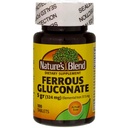 Nature`s Blend Ferrous Gluconate 정제 325 mg 100 병 당 (5 병)