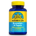 Nature's Life Bromelain & Papain | 소화 지원 및 편안함을 위한 Proteolytic 효소 | Pineapple & Papaya | 250mg Ea | 100 채식 캡슐