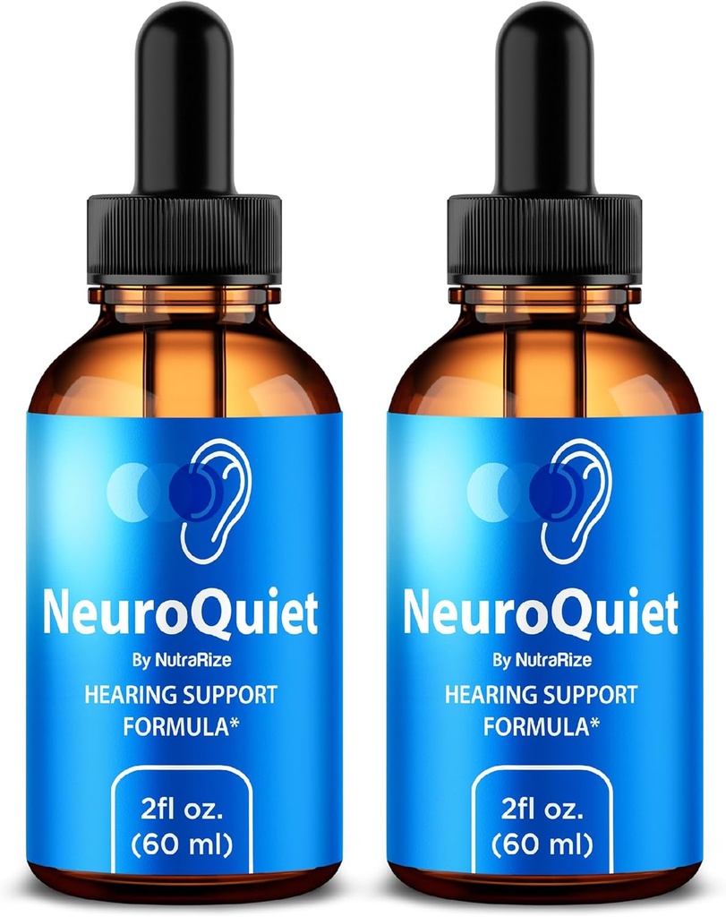 NutraRize (2 Pack NeuroQuiet Drop – 자연의 공식 보청기 공식, 깨끗한 성분 귀 웰니스 유지, 프리미엄 고아 검토 (60 인분)