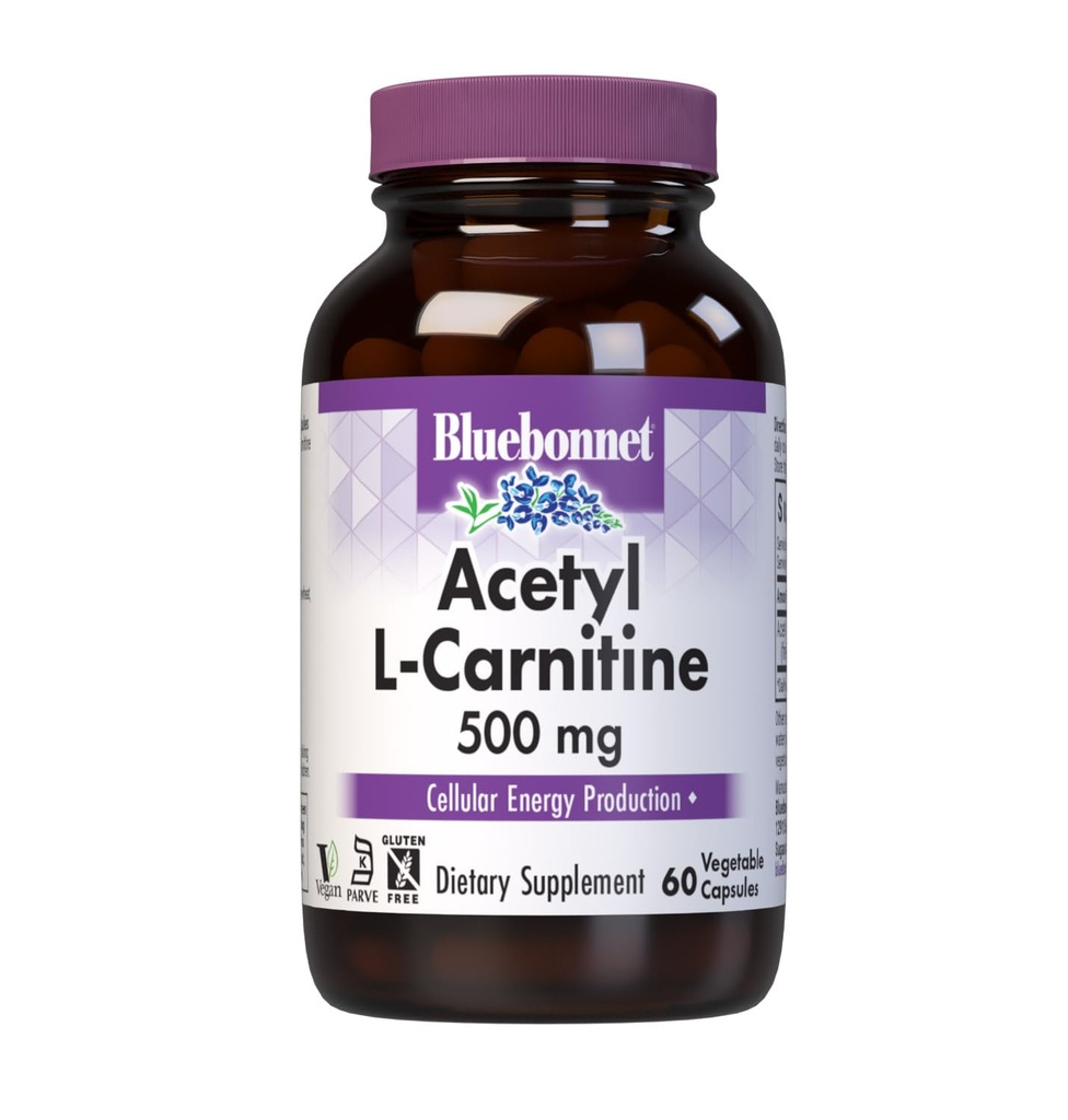 BlueBonnet Acetyl L 카르니틴 500 mg 비타민 캡슐, 60 조사