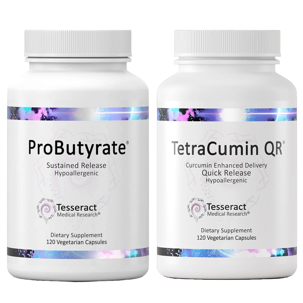 Tesseract 의학 연구 Optimal Gut & Tissue 뭉치, Butyric 산 복잡한 위장 및 Curcumin Metabolite 합동 안전 보충교재