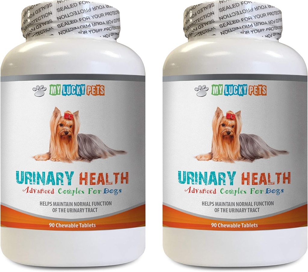 Dog Bladder Support - Dog Urinary Health Formula - Incontinence 및 Bladder Issues와 도움말 - 면역 부스트 - Dog Cranberry Supplement chew - 2 병 (180 치료)