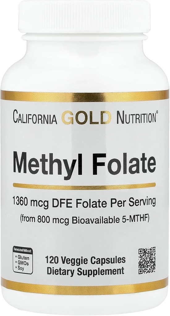 호수 도로 메틸 Folate, 800 mcg, 120 Veggie 캡슐, 영양
