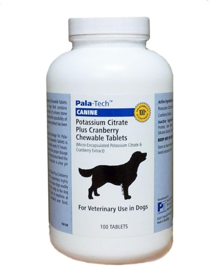 개 UTI 치료 - 칼륨 시트 레이트 플러스 크랜베리 보충 개에 대 한 100 유린 Tract Infection & Bladder 돌 예방, Canine Incontinence 지원 미국