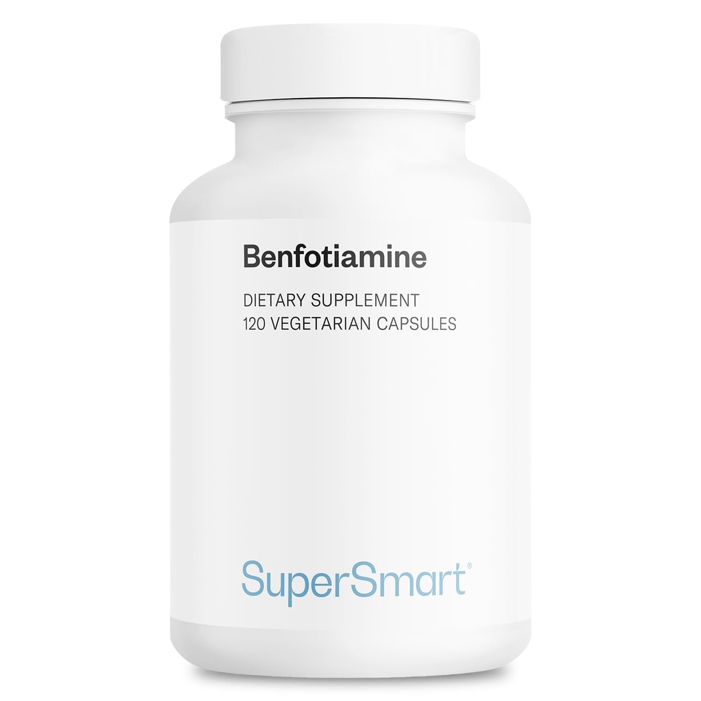 Supersmart - 하루 당 Benfotiamine 320mg (고전도) - Bioavailable Thiamine - 비타민 B1 Benfotiamine 보충 | Non-GMO & 글루텐 무료 - 120 채식 캡슐