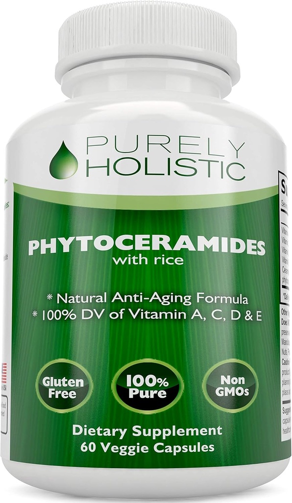 Phytoceramides 피부 치료 보충교재 60의 캡슐 100% 밥은 100% 자연적인 채식주의자 채식주의자 채식주의자 캡슐 100% 비타민 A, C, D & E의 필러 인공 성분을 가진 기초를 두었습니다