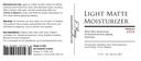 Probiotic Action® Light Matte Moisturizer - Probiotic은 Acne, Rosacea 및 Eczema를 방지합니다. Probiotic 및 펩타이드는 고약, 부드러움, 그리고 맑게 피부의 견고를 유지합니다.