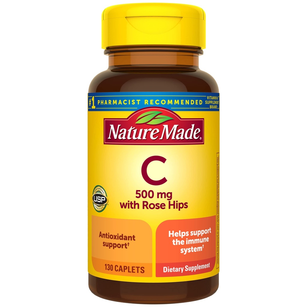 성격은 로즈 Hips를 가진 비타민 C 500 mg, 면역 지원, 130의 모자, 130의 일 공급을 위한 규정식 보충교재를 만들었습니다