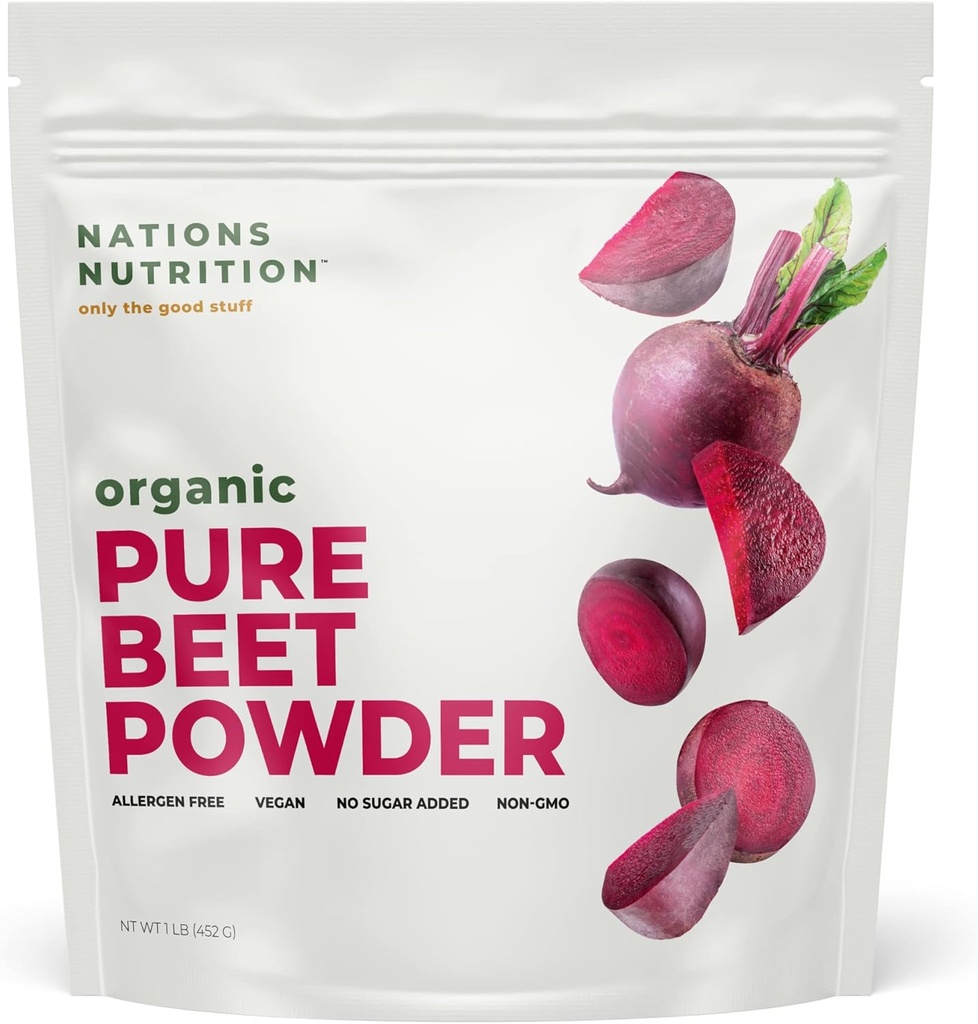 순수한 사탕 뿌리 분말 유기 - 니트로 산화물 순환 Superfood, 지원 혈액 교류 & 심장 건강 - 증가 체력 & 자연적인 에너지, 30+ 서빙 (1 LB 부대)