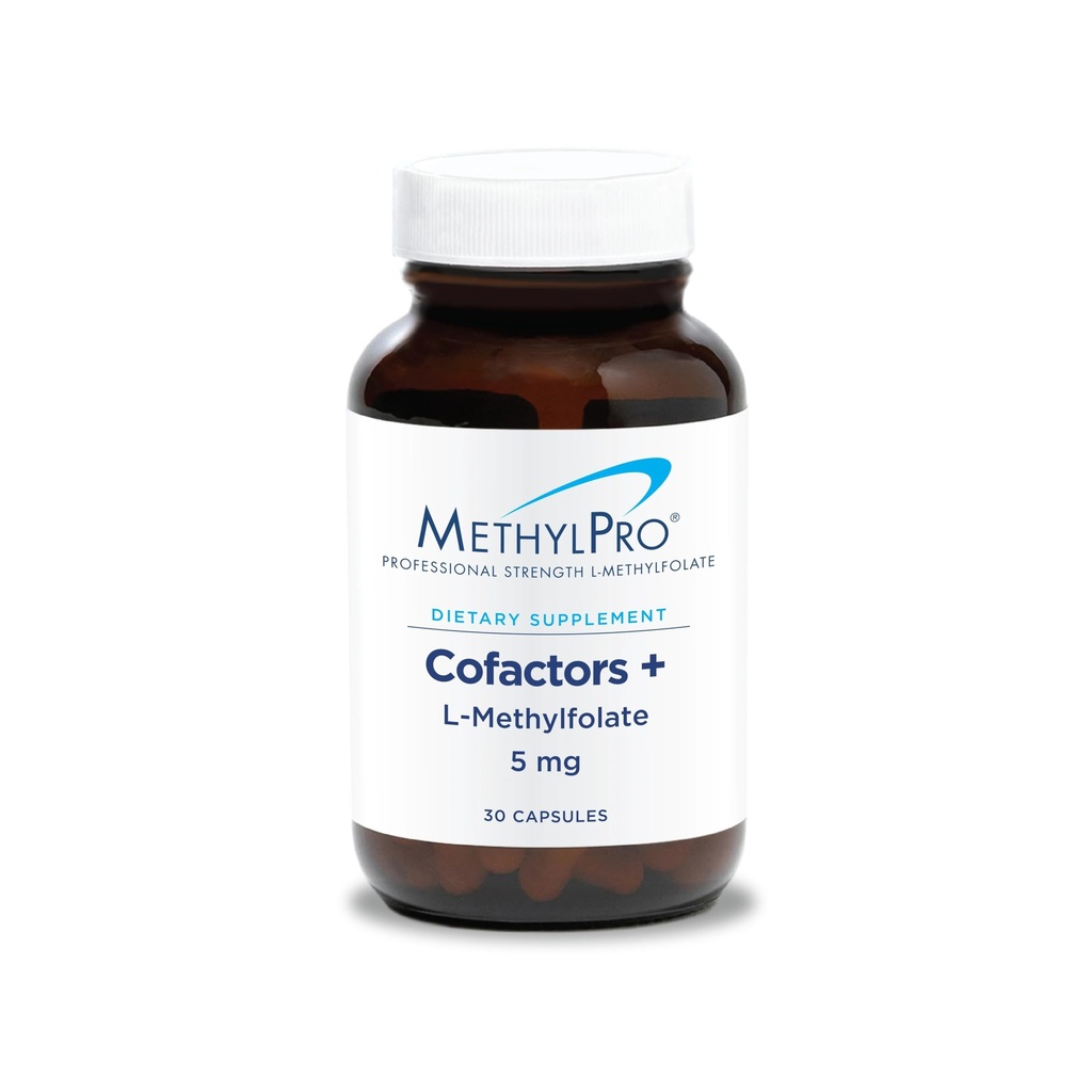 MethylPro L-Methylfolate 5 mg + Cofactors - 여성을 위한 L 메틸 Folate 보충교재 & 남자, 메틸을 꿴 비타민 B9 (5-MTHF)와 뇌 건강을 위한 B6와 B12, 초점 및 Calm - 30의 캡슐 (1의 포장)