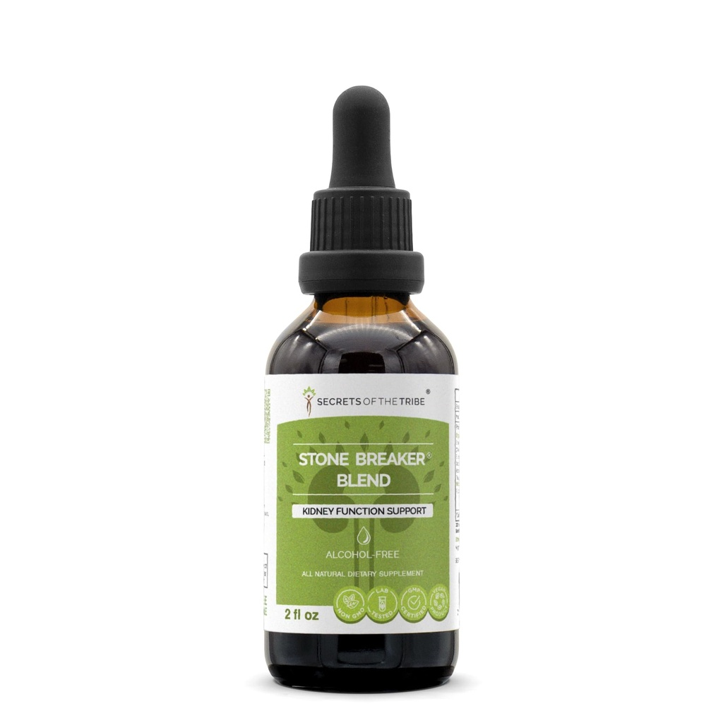 Tribe 돌 차단기 혼합 알코올 무료 추출물, 돌발기, Burdock, Yucca, Goldenrod, 말 꼬리, Tribulus의 비밀. Glycerite Tincture, Kidney 기능 지원 (2개 fl oz)