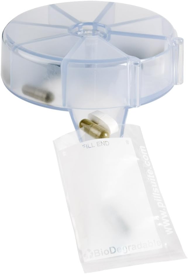 EZY DOSE Pill Sorter, 주최자, 비타민 및 의약품 포장 시스템, 간편한 Pill 파우치, BPA 무료