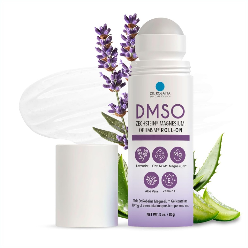 Dr. Robaina DMSO Lavender Roll-On – Ultimate Skin Comfort & Nourishment | 99.9% Arnica, Magnesium, 알로에 베라, 비타민 E | 미국