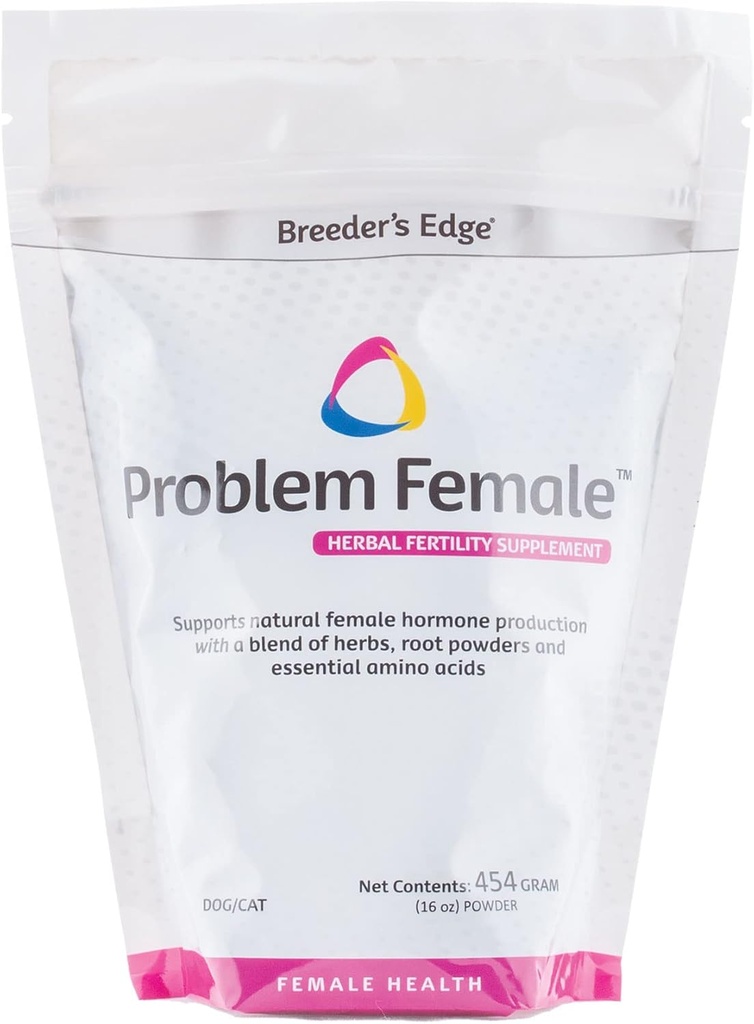 Breeder의 가장자리 문제 여성, 여성 개 및 고양이를위한 Hormonal 지원 보충, Reproductive Balance 및 임신 유지 보수, 454 gm