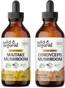 야생 & 유기 Maitake 버섯 Tincture 4 fl oz & Cordyceps 버섯 Tincture 4 fl oz