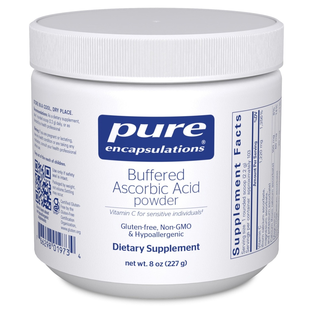 Pure Encapsulations Buffered Ascorbic Acid Powder | 민감성 개별 비타민 C 보충 | 8 온스