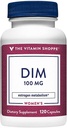 Bioperine Black Pepper Extract의 비타민 Shoppe DIM 100MG는 여성 건강 (120 캡슐)에 대한 에스트로겐 대사를 지원합니다.