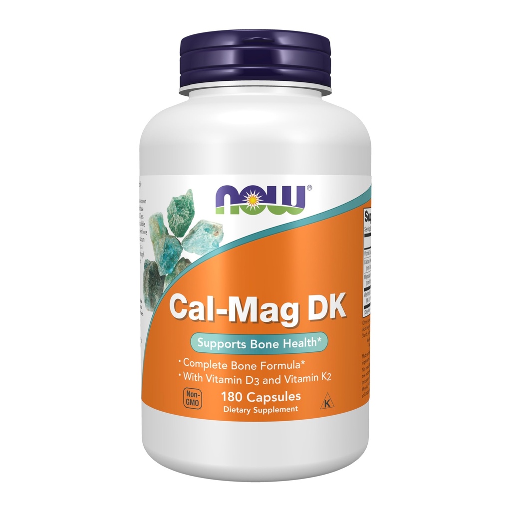 지금 식품 보충제, 비타민 D-3 및 비타민 K-2, 지원 뼈 건강 *, 180 캡슐과 Cal-Mag DK