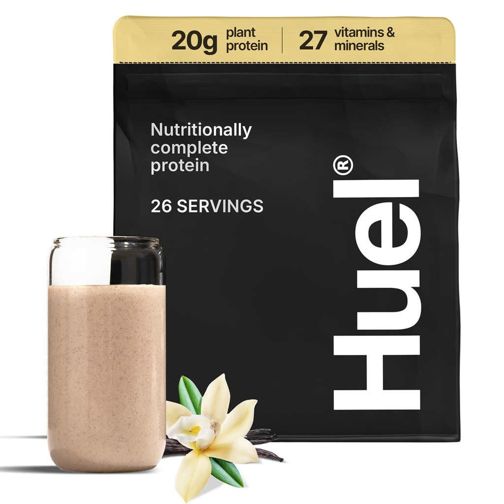 Huel Vegan Protein Powder | 바닐라 | 완전 영양 | 20g Protein Powder | 100 % Plant-Based | 27 Vitamins & Minerals, 글루텐 무료, 비 GMO, 락토스 무료 | 26 서빙