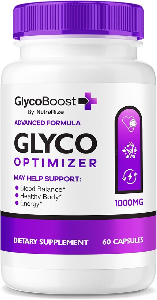 NutraRize GlycoBoost - 공식 글리소 Boost 혈액 지원 공식, 건강하고 안정적인 수준을위한 모든 천연 캡슐, 글리소 부스트 혈관 클리너, 글리소 Boost Optimizer (60 캡슐)