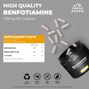 Benfotiamine 450mg – 90의 캡슐은 알파 Lipoic 산 & L 루신, 매일 영양 & 웰니스 공식을 가진 세포질 건강을 지원합니다