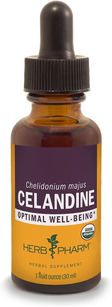 허브 Pharm 인증 유기 Celandine 액체 추출, 1 Fl Oz