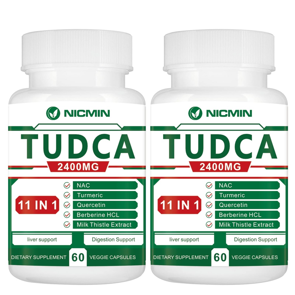 TUDCA는 2400MG, Bile Salts Complex for Liver Detox & Gallbladder Cleanse, 남성과 여성을위한 노화 방지, 소화 건강 120 캡슐