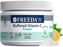 FREEDA 버퍼 비타민 C 분말 (칼슘 아스코르베이트) - 비 산성, 민감성 개인을위한 Stomach-Friendly 비타민 C - Vegan, Kosher, Sugar-Free Immune 지원 - 8 oz