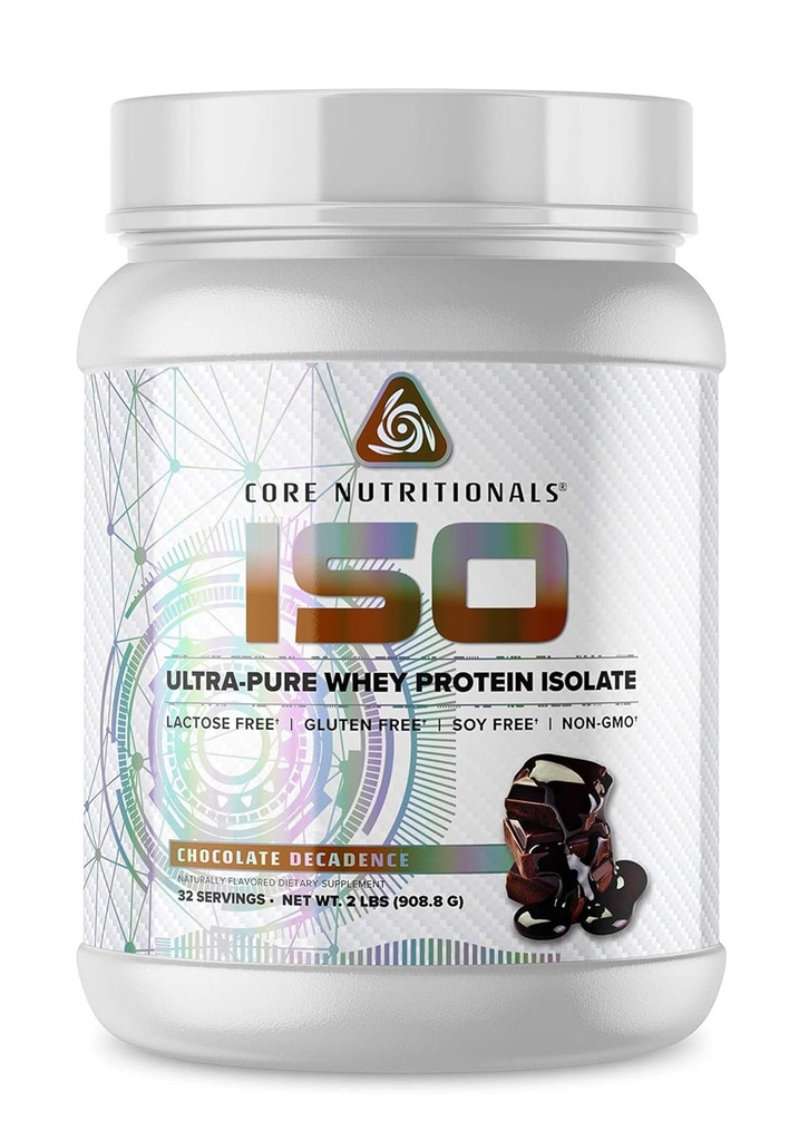 핵심 영양 ISO, 100 % 마이크로 필터링, 0 인공 필러, 25g Whey Protein Isolate, 32 서빙 (Chocolate Decadence)