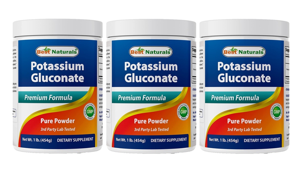제일 자연적인 칼륨 Gluconate 1lb 분말 (1개의 LB (포장 3))