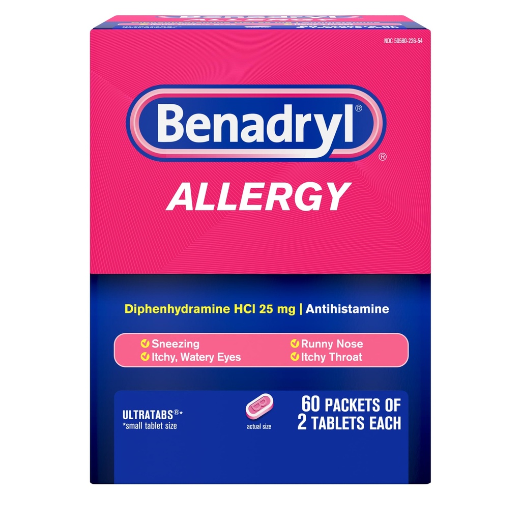 Benadryl 알레르기 ULTRATAB 60X2 디스크