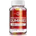 Apple Cider Vinegar Gummies with The Mother - Detox, Cleansing & Immune 지원을위한 ACV Gummies - Black Carrot & Ginger Dry Extract - Pectin 기반 비 GMO, 글루텐 프리 (120 Gummies)