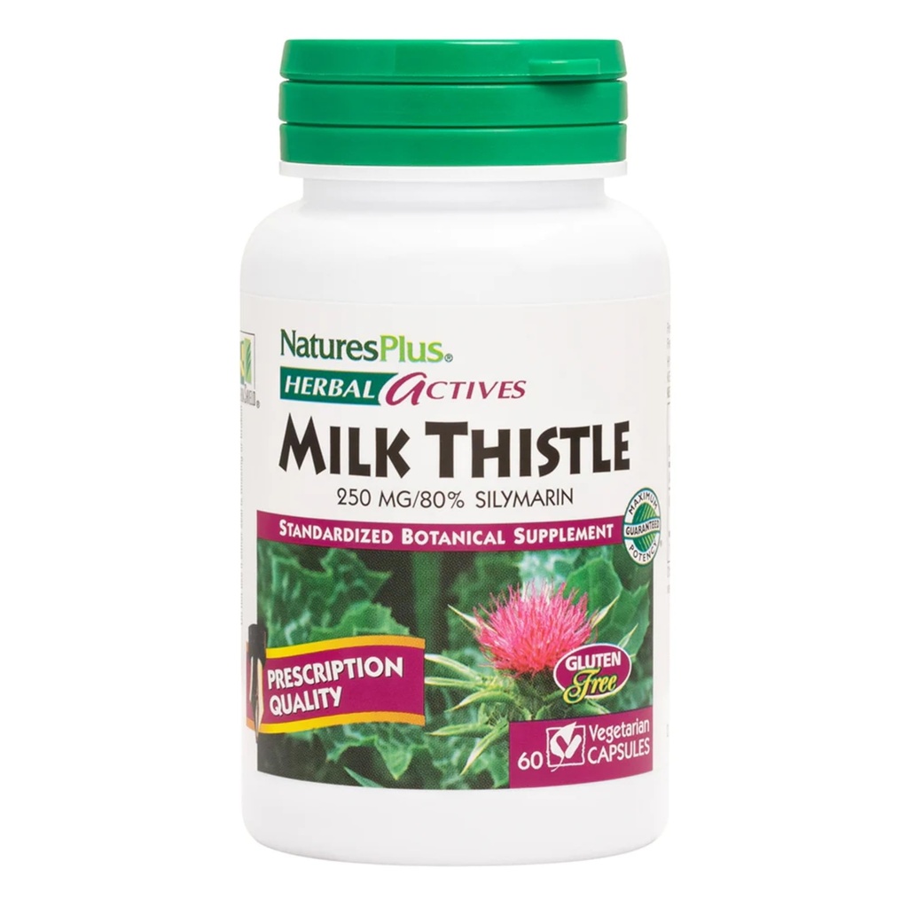 NaturesPlus 초본 활성 우유 이틀 - 60 캡슐 - 비 GMO, Vegan, 글루텐 무료 - 60 서빙