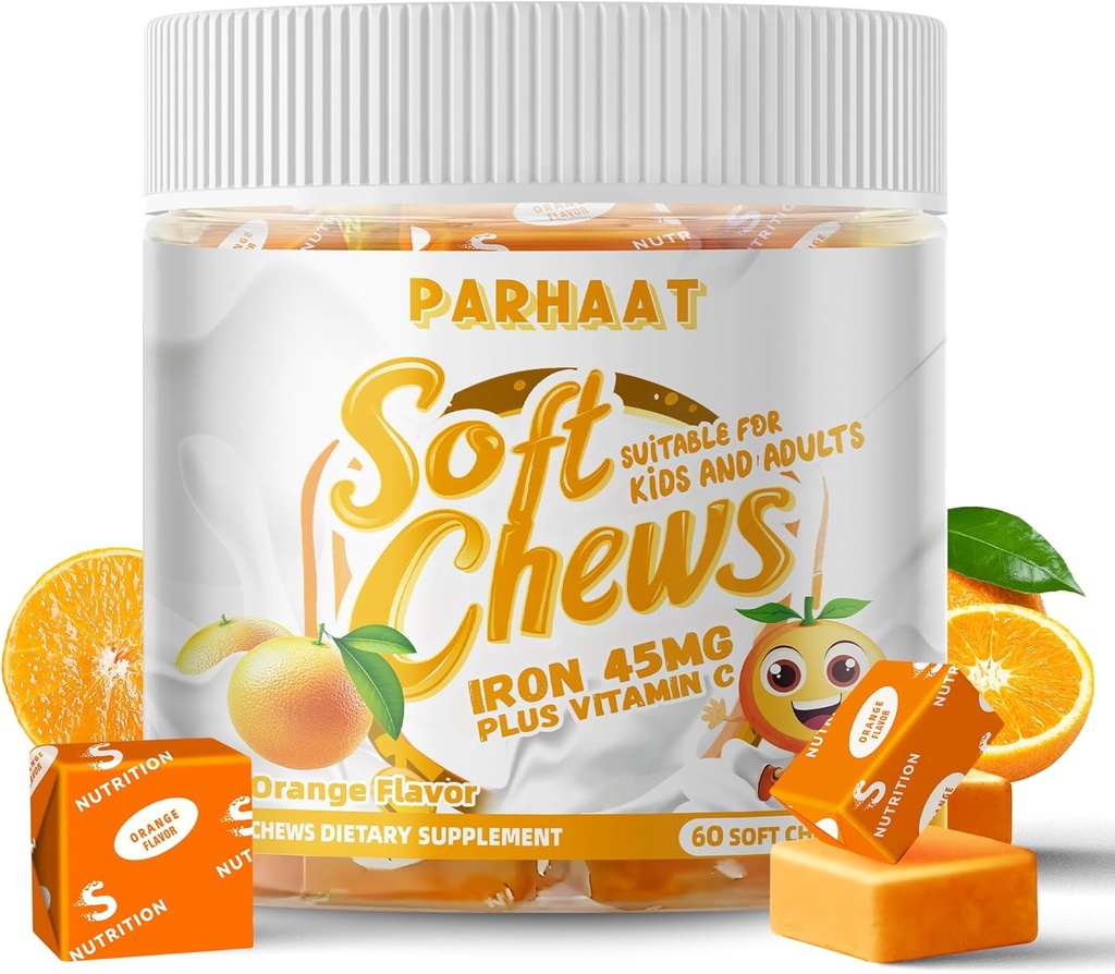 Iron Soft Chew Supplement with Vitamin C | 오렌지 맛 | 글루텐 프리 | 여성용 아이용 아이용 아이용 아이용 아이용 아이용 아이용 아이용 아이용 아이용 아이용 아이용 아이용 아이용 아이용 아이용 아이용 아이용 아이용 아이용 아이용 아이용 아이용 아이용 아이용 아이용| 60 Count | 2 Month Supply