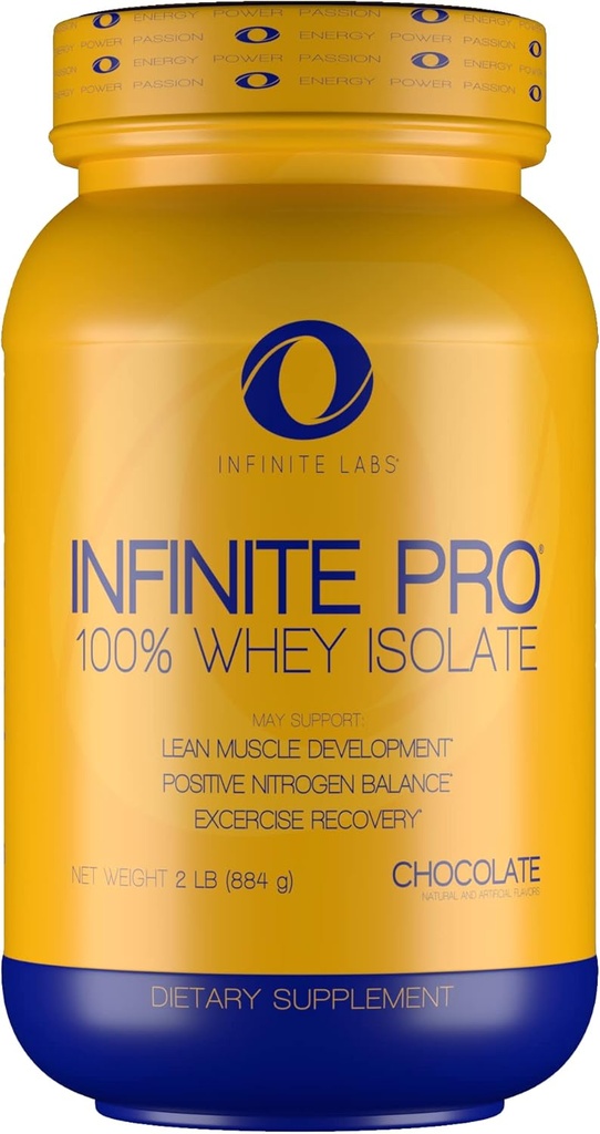 무한 PRO 100 % WHEY Isolate 2LB | 최적의 흡수 단백질 분말 지원 근육 건물 | 초콜릿 맛 | 글루텐 무료 운동 보충