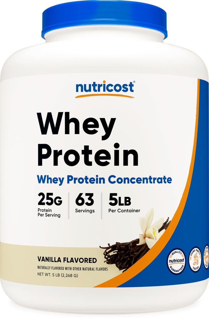 Nutricost Whey Protein Powder, 바닐라, 5 파운드 - Whey Protein Concentrate