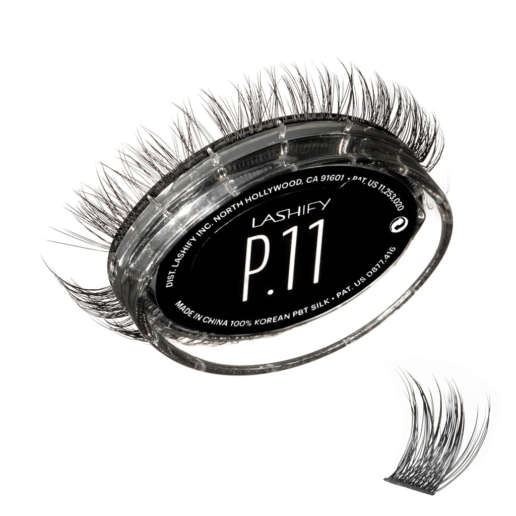 Lashify Plushy 11mm Gossamer Lashes 에 검정, 쉬운 DIY False Lashes 용 Voluminous Yet 여전히 자연 룩