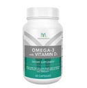 Bone, Heart Health 및 Cognitive Support를 위한 비타민 D3를 가진 Mannatech Omega-3, 순수한 물고기 기름의 만드는