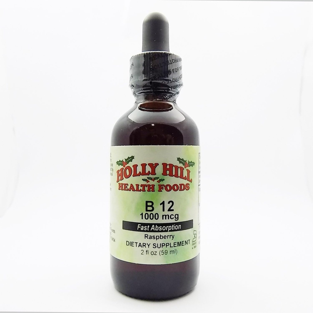 홀리 힐 건강 식품, 빠른 흡수 B-12 1000 MCG, 라즈베리, 2 Ounce