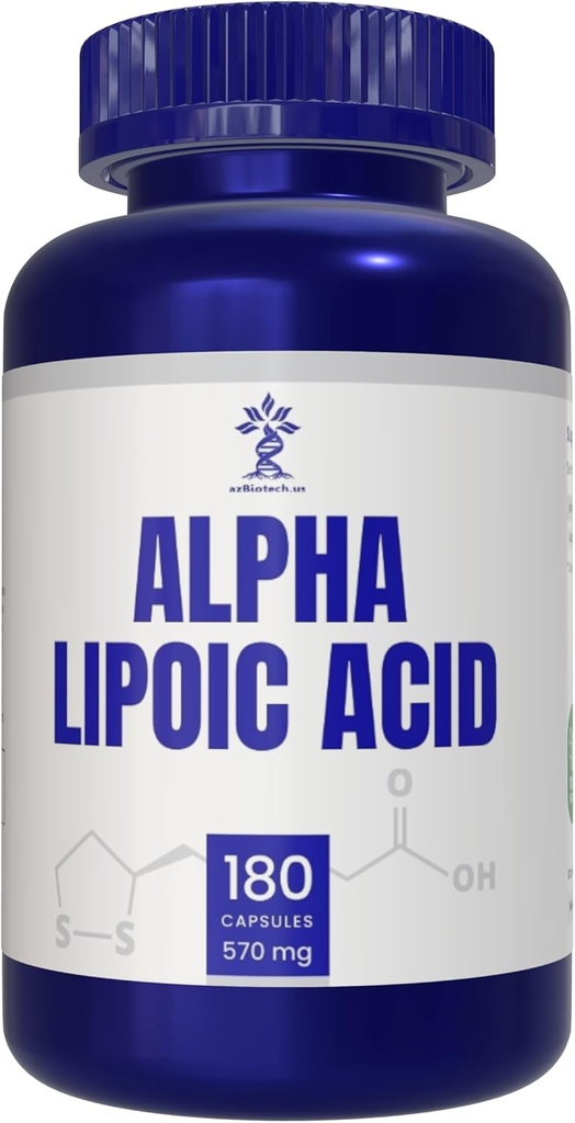 알파 Lipoic 산 (ALA) 570 mg 캡슐 - 180 조사, 글루텐 무료, 비 GMO, 비건