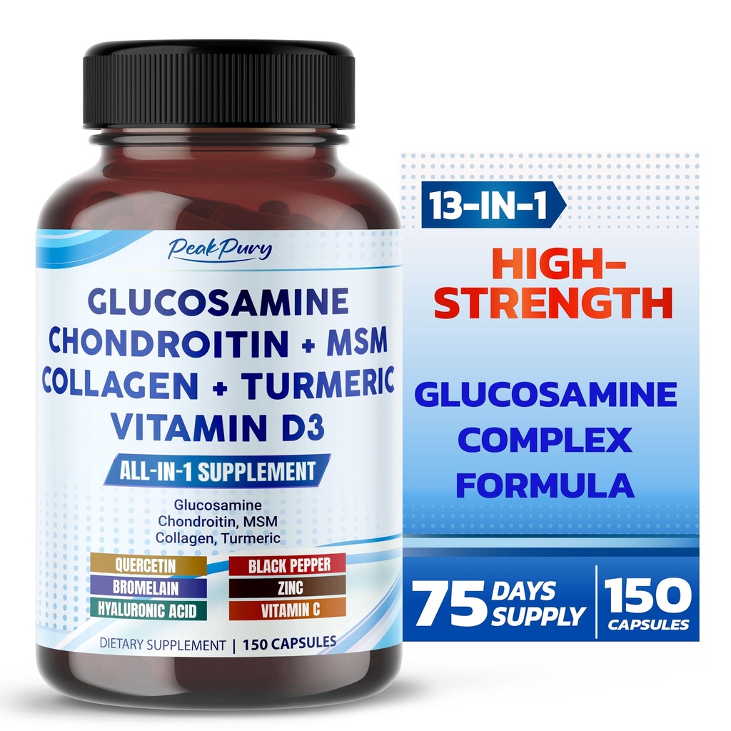 Glucosamine Chondroitin MSM Collagen Turmeric - 공동 건강 지원 - 미국에서 만든