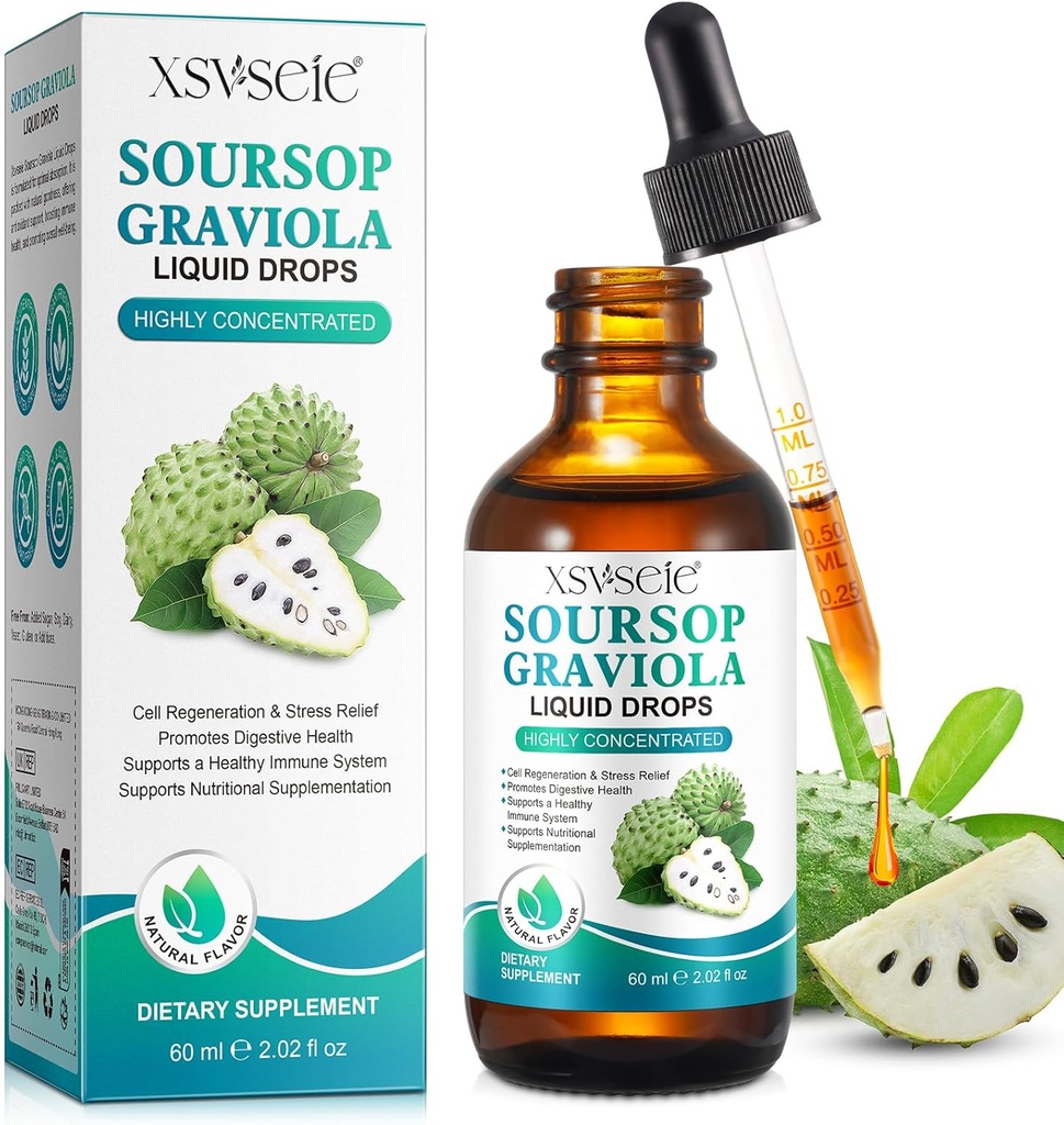 Soursop Bitters 액체, Soursop Graviola 액체 하락 자연적인 Multivitamin Soursop 잎 추출물 하락 Soursop 남자 & 여자를 위한 기름