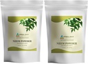 HERBAL HILLS Neem 잎 분말 신선한 잎 2개의 결합의 순수한 Neem 보충교재 팩