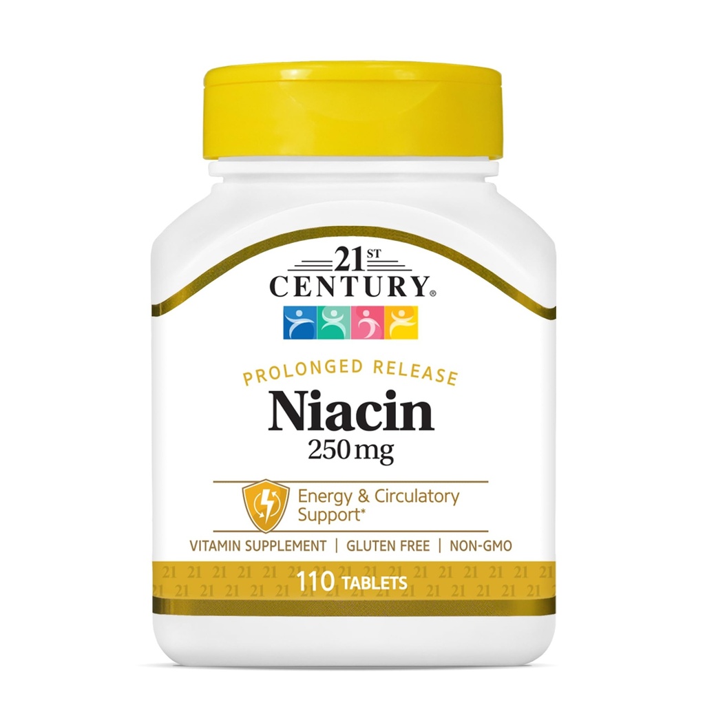 21 세기 Niacin 250 mg 정제, 110-Count (포장 2)