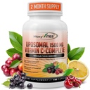아연 캡슐을 가진 Liposomal 비타민 C - Vit C 유기 Elderberry, Amla, Camu Camu 비타민 C 높은 흡수, 노화 방지, 면역성이 있는 지원, 1500mg/Serving 3 달 공급 글루텐 자유로운 NON GMO Veggie 모자
