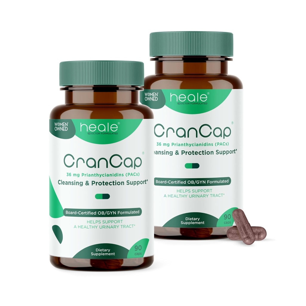 크랜베리 알약 - 유린 트랙 건강 크랜베리 보충 - 유력한 PACs의 36mg - 비 GMO, Vegan, 글루텐 무료 - Heale - 180 캡슐