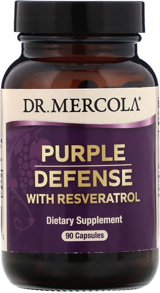 Mercola 박사, Resveratrol과 보라색 방어, 90 캡슐
