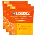 액체 I.V.® Hydration Multiplier +Immune 지원 - Tangerine | 전자 분말 음료 혼합 | 3 팩 (42 인분)