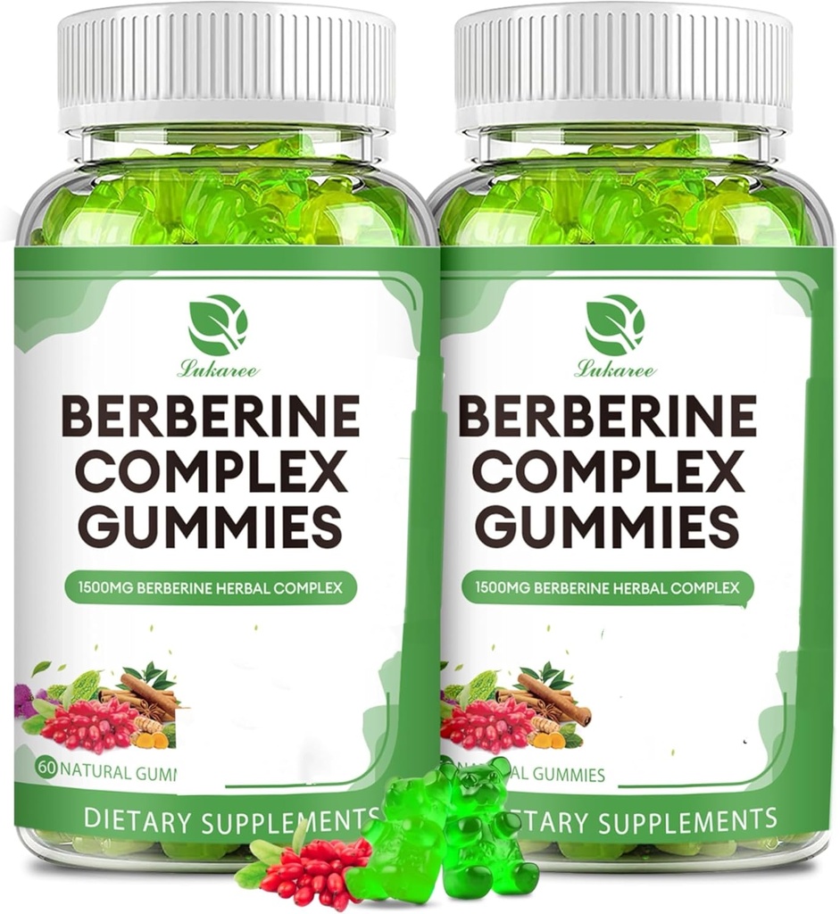 Berberine Complex Gummies- Berberine 와 Ceylon Cinnamon, Turmeric, 우유 이틀 버터 멜론 전체 면역 -120 조사